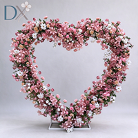 Arche florale rose poudré, décoration florale artificielle pour cérémonie de mariage, événement, toile de fond pour photomaton