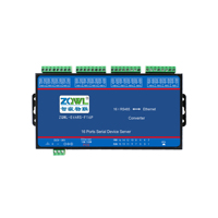 Serveur série industriel PoE opto-isolé à 16 ports |   Module passerelle RS485 vers Ethernet Modbus/MQTT, montage sur rail DIN