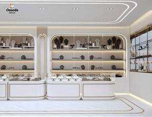 ตู้โชว์เครื่องประดับหรูหราทันสมัยพร้อมไฟ LED |   ตู้กระจกสั่งทำพิเศษสำหรับร้านบูติกสุดหรู |   การออกแบบร้านค้าปลีกระดับไฮเอนด์ - Product Image 5