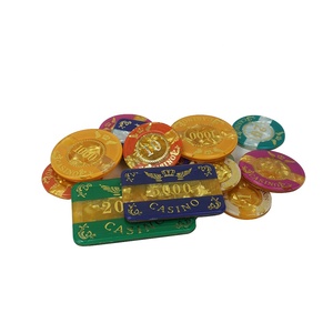 Kaile Chip Poker Acrylic Nhà Máy Chip Chống Giả Uv Hình Chữ Nhật 68Mm 82Mm 94Mm Với Giá Trị Cho Trò Chơi Đánh Bạc Sòng Bạc Royale - Product Image 4