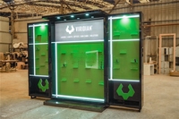 Présentoir de magasin d'exposition personnalisé, support en bois pour vitrine d'armes, meubles de salon professionnel, présentoir pop-up Solutions de décoration
