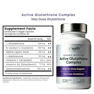 Capsules de glutathion OEM d'usine pour l'hyperpigmentation, éclaircissement et uniformisation du teint, marque privée, GMP, vente en gros en vrac - Product Image 2