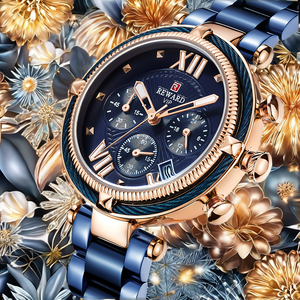 High Quality Alloy Retro Quartz Luxury Waterproof <b>Watch</b> for <b>Women</b> Custom Logo Analog Chronograph Stainless Steel Band Wristwatch - Product Image 2