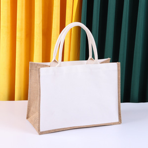 <strong>Custom</strong> logo <strong>Wholesale</strong> Printed Burlap Handbag Eco Reusable Shopping <strong>Jute</strong> Beach <strong>Tote</strong> <strong>Bag</strong> - Product Image 2