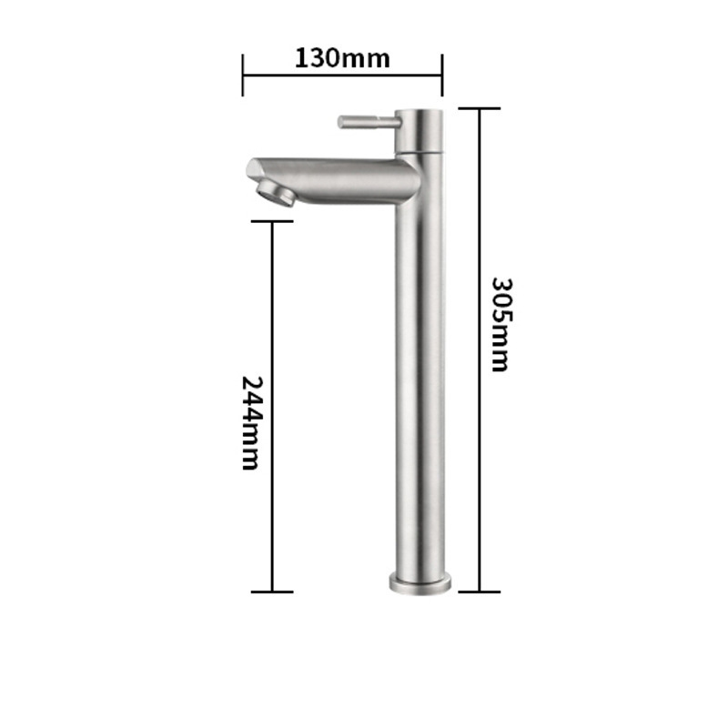 201 Brushed Cold Only High-Height Straight Neck