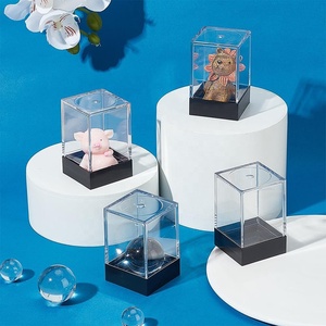 10 boîtes de rangement en <span class=keywords><strong>plastique</strong></span> pour figurines, base noire, couvercle transparent, protection anti-poussière, boîte de présentation pour figurines d'<span class=keywords><strong>action</strong></span> - Product Image 6