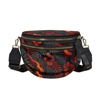 Sac banane personnalisé à imprimé volcan hawaïen pour femmes, idéal pour le shopping, les voyages, le quotidien et les programmes d'étiquetage privé