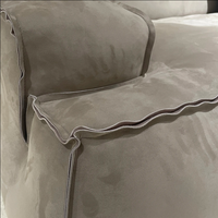 Canapé Chesterfield à accoudoirs bas en cuir véritable, design italien, pour appartement, salon, hôtel, villa, gris kaki