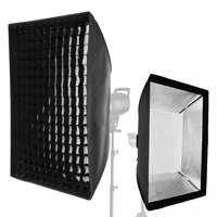 Boîte à lumière pliable 60x90cm à montage rapide avec grille réflectrice et diffuseur pour éclairage photographique Bowens