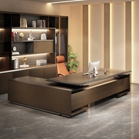 Table de bureau de direction commerciale de luxe ML au design moderne et écologique, ensemble de bureau de PDG en MDF avec serrure à code, montage facile, extensible