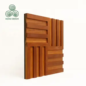 MUMU-paneles de madera para decoración de paredes, revestimiento de pared de ladrillo 3D Vintage rústico para Interior de cine en casa, paneles para fachadas