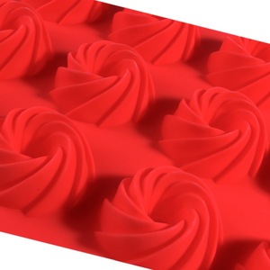 Silicone Cookie Mold 12 Cavity Whirlwind Shape Baking Utensil For Dessert And Chocolate Making - Product Image 2