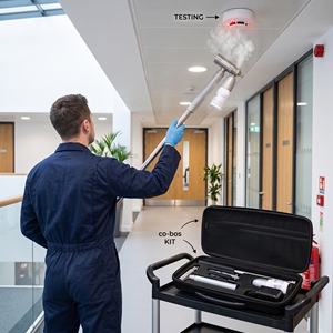 Kit de test portable pour détecteurs de fumée et de chaleur avec composants en acier inoxydable pour immeubles de bureaux - Product Image 6
