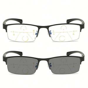 Gafas Progresivas Multifocales para Hombre con Logotipo Personalizado, Montura Media, Anti Luz Azul, Fotocromáticas, para Lectura, para Hombre y Mujer - Product Image 1