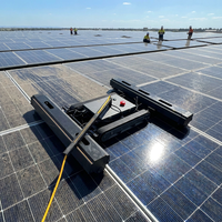 Machine de nettoyage de panneaux solaires SUNNOVA L1 200m télécommandée, 4 capteurs, anti-chute, pour toits raides, 20 brosses de nettoyage