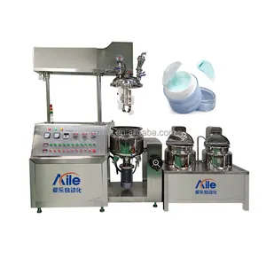 Aile lifting type vacuum homogenizer emulsifier equipment for suitable for production of ointment and cream products