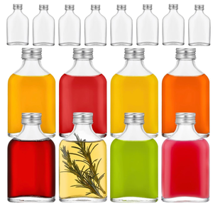 Frasco Mini Botellas <span class=keywords><strong>de</strong></span> <span class=keywords><strong>licor</strong></span> Frasco <span class=keywords><strong>de</strong></span> vidrio <span class=keywords><strong>de</strong></span> 6 oz Botellas pequeñas para líquidos Botellas <span class=keywords><strong>de</strong></span> vidrio pequeñas para jugo <span class=keywords><strong>casero</strong></span> Salsas Jarabes <span class=keywords><strong>de</strong></span> aceite - Product Image 2