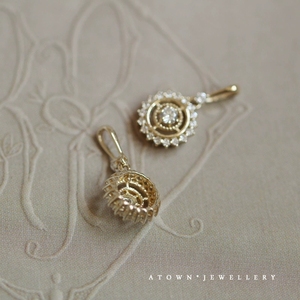 Collar FY-N010 para Mujer con Colgante de Brújula del Destino Cristiano, Chapado en Plata de Ley 925 y Oro de 14K, con Circonita Pequeña, Estilo Retro - Product Image 5