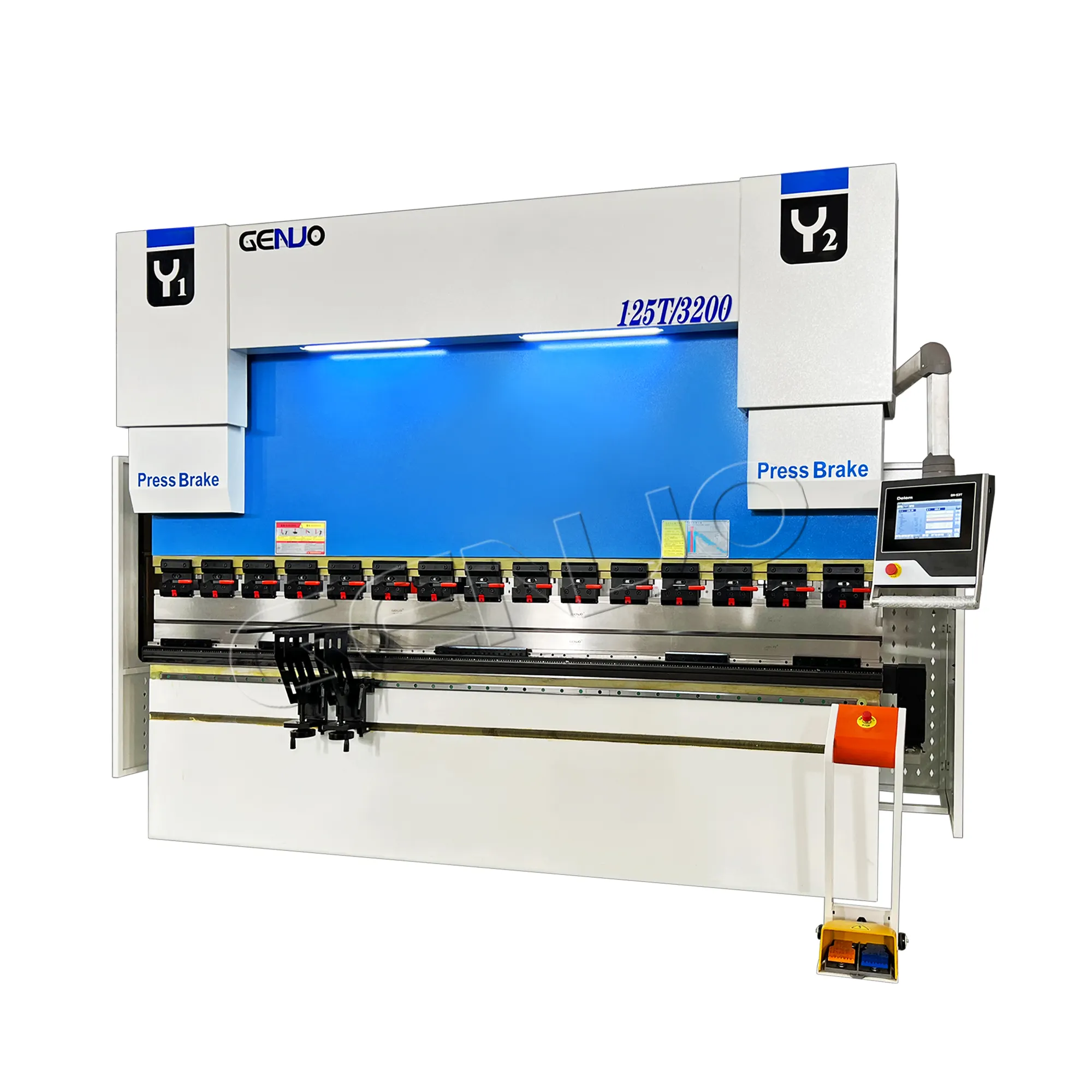 100T/3200mm 4 + 1 축 DA53T 델렘 6mm 스테인레스 스틸 시트 유압 벤딩 머신 CNC 프레스 브레이크