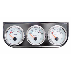 Kit de support de jauge de voiture chromé 3 en 1 (température de l'huile + température de l'<span class=keywords><strong>eau</strong></span> + volts) triple tableau de bord de <span class=keywords><strong>compteur</strong></span> de voiture - Product Image 4