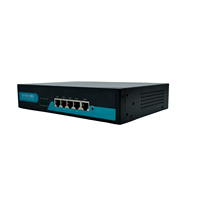 Switch PoE Inteligente Administrado Profesional de 5 Puertos 10/100/1000M con Soporte VLAN para Hotel/Oficina, 200+ APs, 1 Año de Garantía, CE, RoHS, FCC, 120W