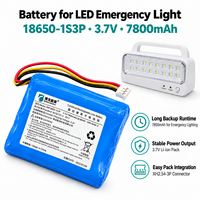Paket Baterai Custom 3.7V 7800mAh 1S3P 18650 dengan Kabel NTC Konektor XH2.54 untuk Pencahayaan LED OEM Grosir UN38.3