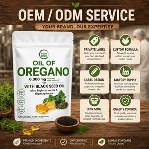 Cápsulas de Orégano en Gel, Ingredientes Veganos Certificados GMPC ISO, Alto Contenido de Carvacrol y Timokinona, para la Salud y Bienestar Diario, Venta al Por Mayor - Product Image 6