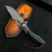 Roestvrijstalen Vouwmes Hoge Hardheid Scherp Gekarteld Randveld Survival Draagbare Kleine Outdoor Fruitmes Ebbenhout Handvat