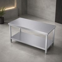 Table de travail en acier inoxydable pour cuisine professionnelle, table de préparation, table de découpe, plan de travail pour restaurant, hôtel, cantine, personnalisable