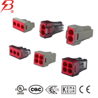 Connecteur de fil à connexion rapide BELEKS 2 ports 400V 32A Bloc de bornes à enfoncement en matériau PC pour conducteurs solides et toronnés de 4 mm²