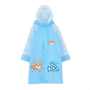 Feeling Rain - Impermeable para niños, color azul, con capucha, impermeable, de PVC, con estampado de Corgi, talla S, M, L, XL, XXL - Product Image 2