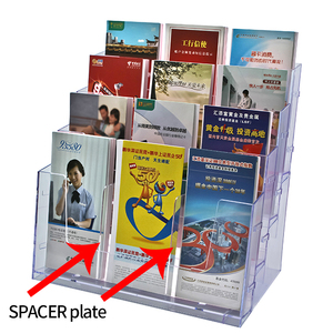 Kejea A4 4 tầng Acrylic Brochure chủ tờ rơi nhà hàng khách sạn cửa hàng rõ ràng treo tường hiển thị đứng - Product Image 4