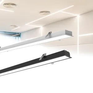 Alite lampu Linear Led dapat diredupkan kantor Modern 600mm 1200mm 1800mm 2400mm 20w 40w 60w 80w perak Putih Hitam 80 Gua 50000 140