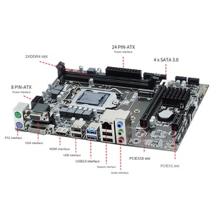 เมนบอร์ดคอมพิวเตอร์ตั้งโต๊ะ H310 MicroATX รองรับซีพียู LGA1151 เจนเนอเรชั่น 8 หรือ 9 หน่วยความจำ DDR4 32GB พอร์ต USB 3.0 สินค้าใหม่ M - Product Image 5