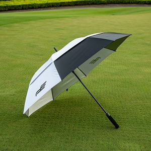 Parapluie de golf coupe-vent à ouverture automatique, 27 pouces, double couche, armature en fibre de verre, tissu pongé haute densité, logo personnalisé pour adultes - Product Image 3