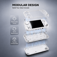Console de jeu portable rétro LOOGN 1 avec écran tactile de 4 pouces, batterie de 4000 mAh, stockage, WiFi, processeur quadricœur, manette colorée