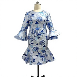 Vestidos de Lino de Lujo para Mujer, Talla 3XL, para Invitadas de Boda, para Iglesia, para Mujeres Negras - Product Image 1