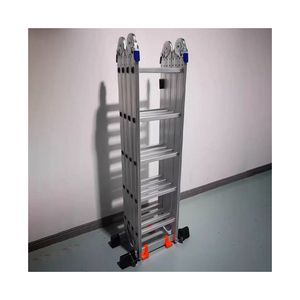 4 * 5dual-mục đích M hình dạng an toàn nhôm thang mở rộng nền tảng hợp kim nhôm gấp thang hai mặt hợp kim nhôm thang - Product Image 4