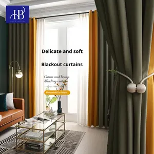 High-End Balloon <strong>Mink</strong> Velvet <strong>Curtains</strong> Light Luxury Thickened Fabric Pleated Customizable Modern Soundproof High Shading 100% - Product Image 1