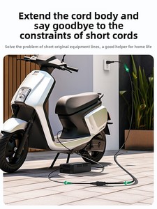 Cavo di prolunga di alimentazione a due spina per <span class=keywords><strong>Computer</strong></span> ventilatore <span class=keywords><strong>TV</strong></span> presa di ricarica per veicolo elettrico con due fori - Product Image 4