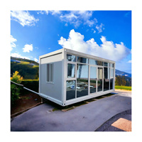 Sunroom de cristal desmontable contemporáneo para espacios al aire libre para oficinas Edificios comerciales Techo plano para dormitorios Apartamentos