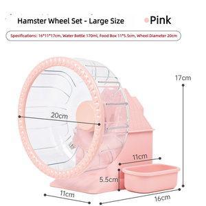 Roue de course pour <span class=keywords><strong>hamster</strong></span> - Balle de course ultra-silencieuse 4-en-1 avec roues roulantes, jouet décoratif pour l'alimentation et la cachette - Product Image 6