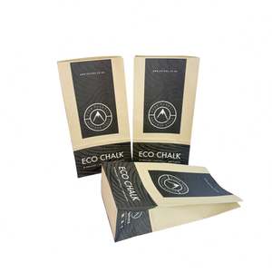 Sac en papier kraft brun recyclable avec logo personnalisé, sac en papier kraft à poignée plate pour boulangerie - Product Image 6