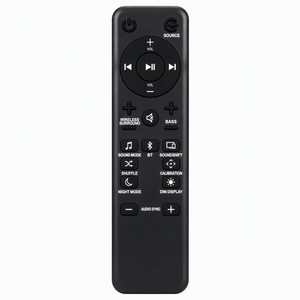 Télécommande <span class=keywords><strong>de</strong></span> Soundbar à Code Fixe Noire pour JBL <span class=keywords><strong>Bar</strong></span> 2.1 3.1 5.1 Home Cinéma Sans Fil Portée 10 m 4 Boutons ABS - Product Image 2