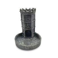 Menara dadu Dnd logam plastik naga dan dugeon Display peran istana Resin cetak 3D untuk Aksesori bergulir