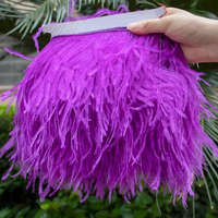 15-18cm Plumes De Couture Moelleux Plume D'autruche Coupe Dentelle Tissu Franges Couleur pour Tissu Robe Costumes Décoration