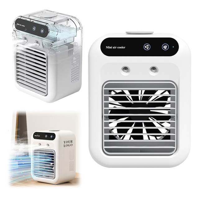 USB Low Noise 20.0dB Ldeal Personal Portable Cooling Fan with Spray Function with 15 Adjustable Grid