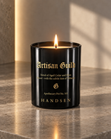 Vases à bougies noirs 14 oz non remplis, finition brillante, services de personnalisation d'étiquettes et de boîtes pour coffrets cadeaux de bienvenue pour les clients d'hôtel