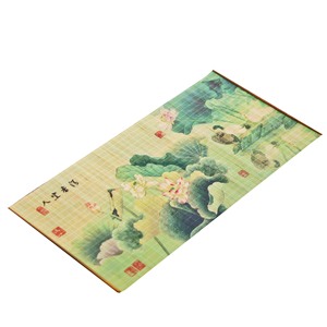 Zen Lotus Flower Bamboo Table Runner Heat Resistant <b>Tea</b> Ceremony Mat Oriental Design For Kung Fu <b>Tea</b> <b>Set</b> Afternoon <b>Tea</b> Use - Product Image 5