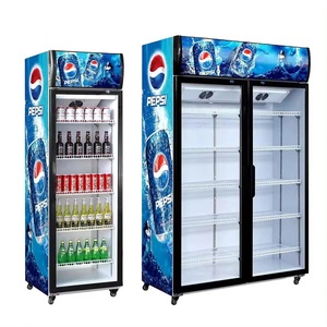 Giá rẻ dọc thẳng đứng uống Tủ đông hiển thị đồ uống Cola mát tủ lạnh <span class=keywords><strong>Showcase</strong></span> cửa kính cho cửa hàng và thực phẩm hiển thị - Product Image 4
